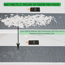 iumLeap Heated Snow Melting Half Walkway Mat, Heated Snow&Ice Melting Stair Mat, Outdoor No Slip Heated Door Mat, No More Shoveling, Salting and Slipping, for Entran(1pcs-60x400cm/(20x158in))
