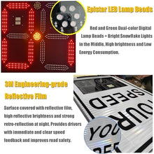 Solar Speed Outdoor Limit Sign, 20"x27"/24"x35" Speed Display Radar Traffic Sign with Accessories for Neighbour Driveway Yard or School, Visual Distance>800m(50 * 70cm)