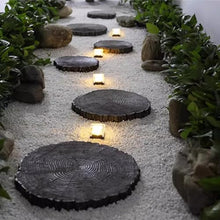 Elitix Stepping Stone Pathway Step Stone with Wood Grain, Rustic Style Stepping Gardening Stone for Flower Beds Lawn Funeral, Landscaping Stones for a Pathway(Size:6-pcs)