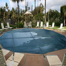 CHZDPP Heavy Duty Inground Pool Safety Cover for Winter, Customizable Round Reinforced Edges Pool Covers with Installation Hardware, Easy Installation & High Strength(11.6m/38ft)
