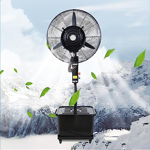 FENOKD Industrial Misters Pedestal Misting Fan Oscillating Stand Up Mist Fan Patio 3 Speeds 90° Oscillation Mister 42L/11 Gal Tank Energy Efficient High Velocity for Residential