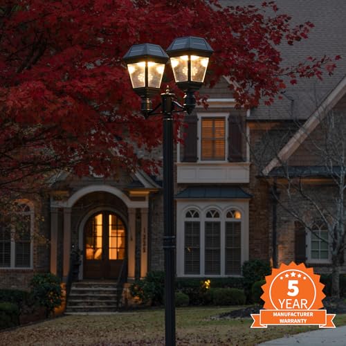Gama Sonic Imperial III Solar Post Light Black