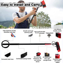 Cleaning Brush Window Cleaning Pole, Water Supply Pole Kit with Hose Spray, Solar Panel Cleaning Equipment for Cleaning (55cmbrush 36FT/10.8M)