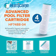 Hurricane Filters 8 Pack HF7488-04 Advanced Pool Filter Cartridge - Replacement for PA106, Unicel C-7488, Filbur FC-1226 - Best Value USA Pool & Spa Filters