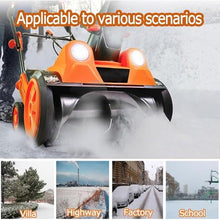 UWYTGF 2200W Electric Snow Plow, Electric Push Snow Shovel with Led Headlights and 180° Chute Rotation, Cleaning Width 45.7Cm and Cleaning Height 25.4Cm, 7.6M Snow Throwing Distance,