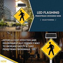 Generic 24" Solar Pedestrian Crossing Sign LED Yellow