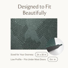 HEYMAT Strå Premium Scandinavian Indoor & Outdoor Doormat – Designer Entry Mat with Superior Dirt & Moisture Control – Non-Slip – Green, 2' x 3'