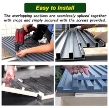 Kunovo Roofing Panels Terrace Building Roof Windproof Board, Metal Sheets w/Polycarbonate Fill, Insulated Tiles for Gazebo Canopy Balcony, Customizable(L- 1.25m/4.1ft)(L- 1.45m/4.8ft)