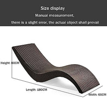 EESHHA S-Shaped Outdoor Lounge Chairs, Poolside Deck Chairs, Balcony Rattan Deck Chairs, Beach Chairs, Swimming Pool Deck Chairs, Lunch Break, Leisure Villa Furniture H