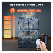 800W 3L Portable Folding Personal Steam Sauna Tent Set Remote Control