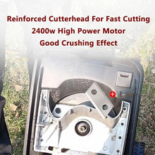 Qiokoith Leaf Branch Shredder, Electric Wood Chipper, 2400W Electric Garden Shredder, for Garden Debris, Leaves, Branches