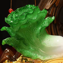 Office desk decor Crystal Wealth Tree Feng Shui Decoration, Imitation Jade Four Seasons Fortune Jade Cabbage Ornament, Lucky Money Toad Crystal Tree, Home Decor Desk Decoration Desk decorations(Large)
