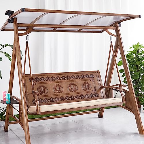 uhyOHF Outdoor Garden Swing Solar Rocking Chair Hammock Porch Swing Garden Swing Chair Canopy Swing Suitable for Garden Pool Side (C