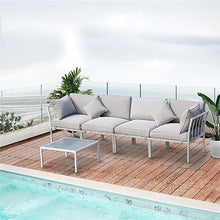 YWMLFZ 4 Piece Outdoor Furniture Patio Conversation Seating Set for Gardens, Terraces, Poolsides