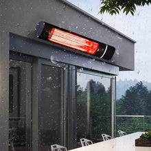 Electric Outdoor Heater, Wall Mounted Patio Heater, 3 Speed ​​Temperature Setting with 24 Hour Remote Timer, Waterproof(220v/2000w)