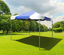Party Tents Direct 10' x 10' Weekender Frame Canopy with Blue White Cover