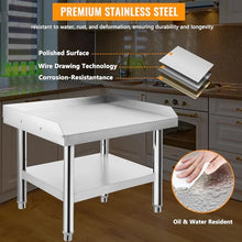 GOCAPTAIN Equipment Grill Stand Table 60"x30"x24" | Stainless Steel 1000 lbs Top Shelf, 220 lbs Bottom Shelf | Adjustable Legs with 2" Edge Baffle | for Commercial Kitchens, Hotels, and Homes