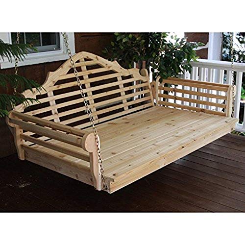 A & L Furniture Marlboro Swing Bed, Gray Stain