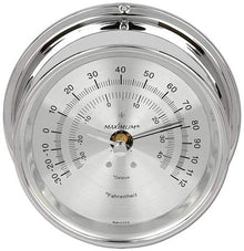 Maximum Criterion Accurate Weather Thermometer - Chrome Case, Silver Dial