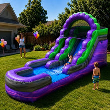 TentandTable 12FT Commercial Inflatable Water Slide & Blower, Purple Marble