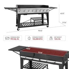 Royal Gourmet Event 8-Burner BBQ Propane Gas Grill with Cover, Outdoor