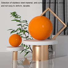 mirror finish garden ball,gazing balls, Garden Gazing Ball,Orange Gazing Ball,Stainless Steel Hollow Ball,Reflective Smooth Sphere for Garden Ornament,Size Optional (Color : Orange) ( Color : Orange