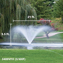 Kasco VFX Series Aerating Pond Fountain 3/4 HP 120V with RGB Lighting White