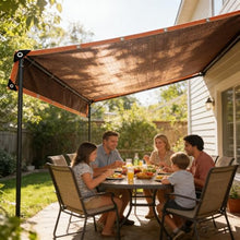Rectangle Sun Shade Sail Canopy, 22' x 36' Patio Shade Cloth Outdoor Cover - Sunshade Fabric Awning Shelter for Pergola Backyard Garden Carport (Brown)