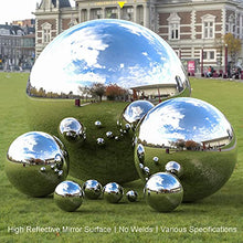 mirror finish garden ball,gazing balls, 201 Seamless Mirror Hollow Balls,Garden Reflective Gazing Globe,for Outdoor Garden Decorations Smooth Ball(Diameter 20cm) (Color : Silver) ( Color : Silver , S
