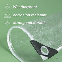 Heavy Duty PVC Transparent Tarpaulin, Clear Vinyl Tarp Cover 0.15mm Moisturizing Awning Canopy Patio Enclosure, Flower-Plant Leaf Covered Rainproof,Clear_4x4m/12x12ft (Clear 2x10m/6x30ft)