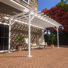 Four Seasons Outdoor Living Solutions Free-Standing High-Grade Pergola Aluminum White 20WX10DX9H