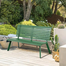 DUYHBAWRS Outdoor Garden Bench Patio Porch Chair Furniture Slatted Design w/Backrest Patio Benches