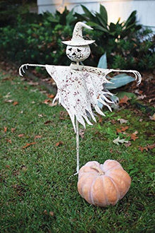 Casafoyer RIC White Metal Scarecrow Yard Stake - (Pack of 2)
