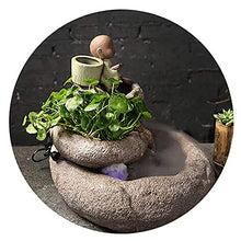 uhyOHF Decorative Water Sound Indoor Stone Fountain Table Top Water Zen Desktop Waterfall Fountain,B,Fountain Pump for waterexterior (D