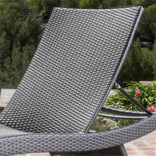 Afuera Living Modern Outdoor Grey Wicker Chaise Lounge Set of 4