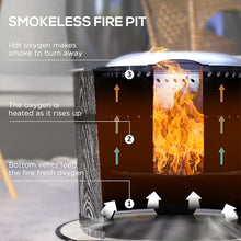 Bonfire Stove Smokeless Magnesium Oxide Portable Matte Black with Compact Durable Lightweight Construction Efficient Burn Technology Premium Quality Design