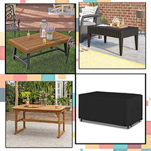 Covers & All Rectangular/Oval Outdoor Table Cover 18 Oz Waterproof - Rectangle Table Cover with 100% Weather Resistant - with Air Pocket and Drawstrap for Snug Fit (108" W x 50" D x 24" H, Black)