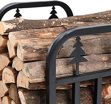 DJVHSRI Fireplace Screen Firewood Racks for Indoor/Outdoor, 17.7 Inch Wide Small Log Rack Brackets & Fireside Logs Holders, W/Pine Decorative Pattern,