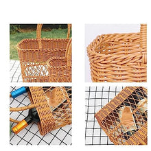 Picnic Baskets Handmade Storage Basket, Outdoor Picnic Basket, Kitchen, Fruit, Vegetable, Bread, Shopping Basket, Bathtub Storage Device with Handle，