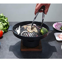 NEWCES Barbecue Desk Mini Japanese Style BBQ Grill Portable Tabletop ?Barbecue Stove ?with Wooden Base Suitable for 1-2 People for Yakiniku Robata Yakitori Takoyak Tabletop Barbecue (Size : Small)