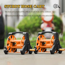 MDYHY Flexible Hose Reel Truck Lawn Water Hose Bracket Truck, Wall Mounted Flexible Hose Reel Truck, Portable Hose Storage Rack (Hose Cart+15m Pipe)