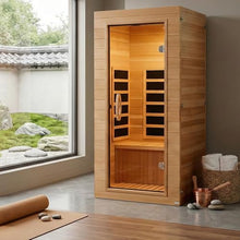 DYNAMIC SAUNAS Elite 1-Person Infrared Sauna with Red Light Therapy