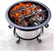 KOMFGT Fire Pits Outdoor Wood Burning Fire Pits 56Cm Diamete Fire Pit - Outdoor Fire Large Bonfire Wood Burning Patio Coal Grill Firepit