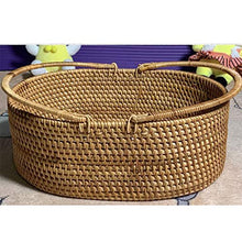 OQPJMYZ Picnic Bags Rattan Picnic Basket,Hand Weave Storage Basket, Picnic Basket,Folded Hand Storage Basket Travel Camping