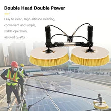 POJGVU Solar Panel Cleaning Kit with Extendable Pole, Dual-Head Brush, and Multi-Spray Nozzles - Essential Robotic Maintenance Accessories for Efficient Solar Panel Upkeep，Dualuse