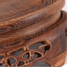 OREKPOT Pcs Plants Saucers Ornament Base Round Solid Wood Vase Buddha Statue Fish Tank Flower Pot Wooden Flower Stand Tray Rack Living Room Plant Pot Saucers,