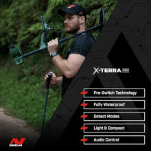 MINELAB X-Terra PRO Waterproof Treasure Metal Detector for Adults with PRO-FIND 15 Pinpointer, Carry Bag, Finds Pouch, Gloves and Camo Hat