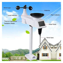 JDXQBLD Weather Station, Weather Station Wireless Indoor and Outdoor Internet Multifunction Humidity Pressure Anemometer Wind Rain Gauge