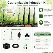 100 200 330 Ft Greenhouse Sprinkler System, 360° Drip Micro Spray Emitters