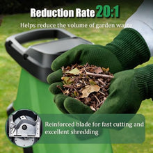 Heavy Duty 4500 RPM Garden Waste Chipper for Backyard Composting 2400W